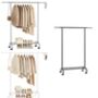Extendable Clothes Rail Rolling Garment Rack, thumbnail 6 of 6