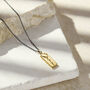 Silver And Gold Personalised Kintsugi Tag Necklace, thumbnail 3 of 7