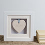 Engraved Ceramic Heart Christening Box Frame, thumbnail 3 of 5