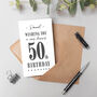50th Birthday Luxury Fold Out Banner Card, thumbnail 2 of 6