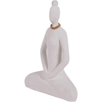 Hand Carved Yoga Lady White, 6 of 9