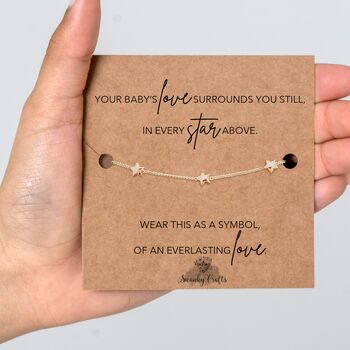Infant Loss Gift With A Gold Plated Or Silver Plated Star Bracelet And Card, 2 of 12