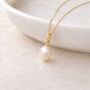 Personalised Gold Plated Sterling Silver Baroque Freshwater Pearl Pendant Necklace, thumbnail 1 of 6