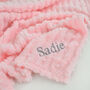 Personalised Pink Textured Fluffy Baby Blanket, thumbnail 7 of 8