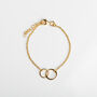 Gold Plated Interlinked Circle Bracelet, thumbnail 3 of 7
