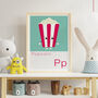 P Is For Popcorn Children's Alphabet Print, thumbnail 1 of 4