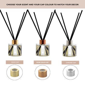 Long Lasting Luxury Reed Diffuser | Up To Six Months | Alcohol Free | Essential Oils | Rose Gold, Gold Or Silver, 6 of 12