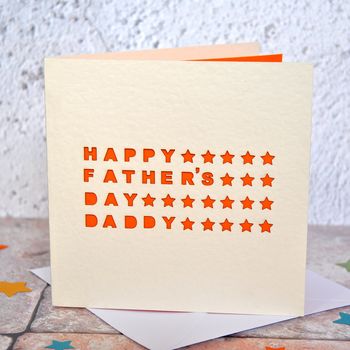Personalised Laser Cut Father's Day Star Card, 2 of 2