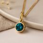 Personalised Gold Plated Sterling Silver December Topaz Birthstone Necklace, thumbnail 2 of 10