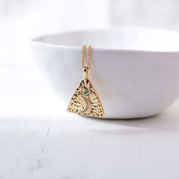 Triangle Evil Eye Necklace, 5 of 6