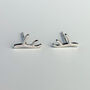 Sterling Silver Minimalist Branch Stud Earrings, thumbnail 2 of 5
