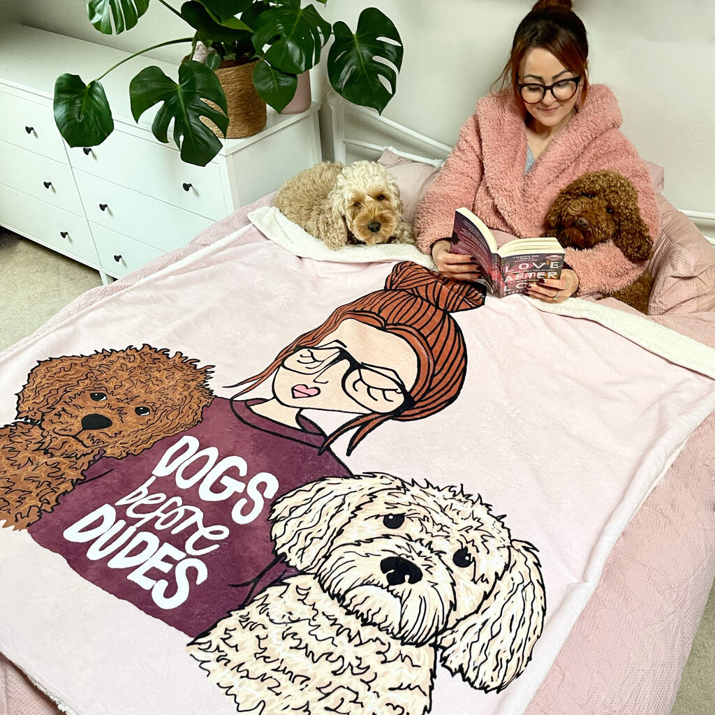 Personalised You And Your Pet Sherpa Blanket, 1 of 12