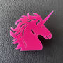 Pink Unicorn Face Acrylic Brooch, thumbnail 1 of 3