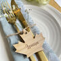 Personalised Wedding Place Setting Laser Cut Leaves, thumbnail 8 of 8