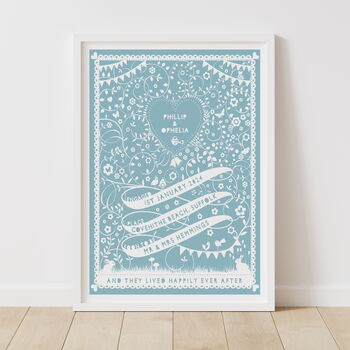 Personalised Ribbon Engagement Print, 2 of 2