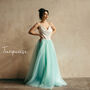 Grey Maxi Skirt Tulle Bridal Skirt, thumbnail 10 of 12