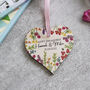 Wildflower Floral Wooden Heart Engagement Gift, thumbnail 4 of 5