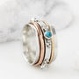 Rajput Empowerment Turquoise And Pearl Spinning Ring, thumbnail 1 of 11