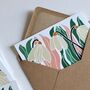 Linocut Snowdrop Notecards Set Of Eight, thumbnail 8 of 11