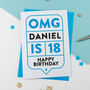 Omg 18th Birthday Card Personalised, thumbnail 3 of 3