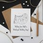 Wedding Card, Illustrated Wedding Day Card, thumbnail 4 of 4