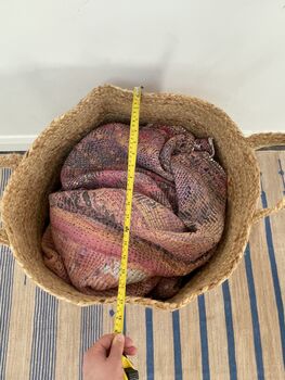 Extra Large Round Jute Storage Basket, 4 of 5