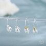 Sterling Silver Delicate Snowdrop Flower Drop Earrings, thumbnail 6 of 11