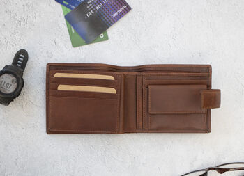 Personalised Mens Luxury Leather Wallet Rfid Safe, 11 of 12