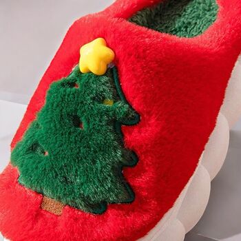 Plush Christmas Tree Bubble Slippers, 4 of 11