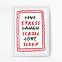 'Live, Laugh, Love' Parody Print, thumbnail 3 of 3