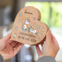Personalised Oak Heart Unicorn Congratulations You're A Big Sister Gift, thumbnail 4 of 4