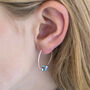 Beaded Birthstone Hoop Earrings, thumbnail 2 of 12