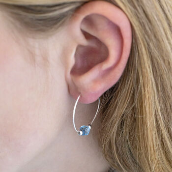 Beaded Birthstone Hoop Earrings, 2 of 12