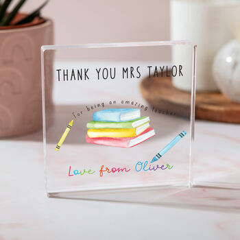 Personalised Teacher Acrylic Plaque Gift, 3 of 5
