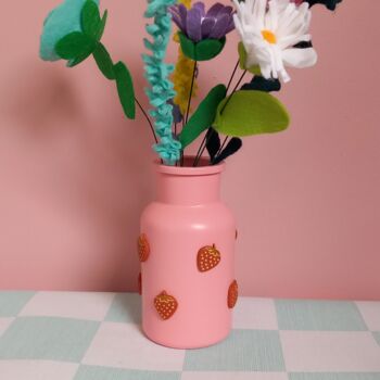 Hand Decorated Strawberry Mini Vase, 3 of 5