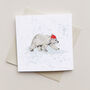 Polar Bear Watercolour Christmas Card, thumbnail 2 of 2