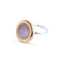 Sterling Silver, Ceramic, Glass And Gold Dawn Adjustable Ring, thumbnail 1 of 7