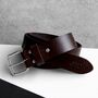 Handmade Personalised Men's Initial Leather Belt, thumbnail 1 of 8