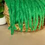 Super Soft Chunky Tassel Scarf In Green, thumbnail 3 of 3