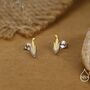 Sterling Silver Sweetcorn Stud Earrings, thumbnail 6 of 11