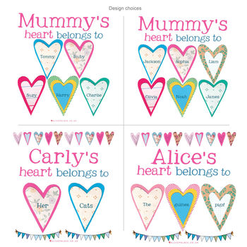 Personalised Mummy's Heart Canvas Bag, 3 of 6