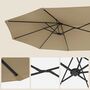 Large Double Sided Twin Garden Parasol With Crank, thumbnail 4 of 8