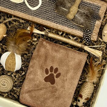 Signature Kitty Cat Natural Gift Box Handcrafted Eco Friendly Toys And Accessories For Your Feline Friend, 5 of 8