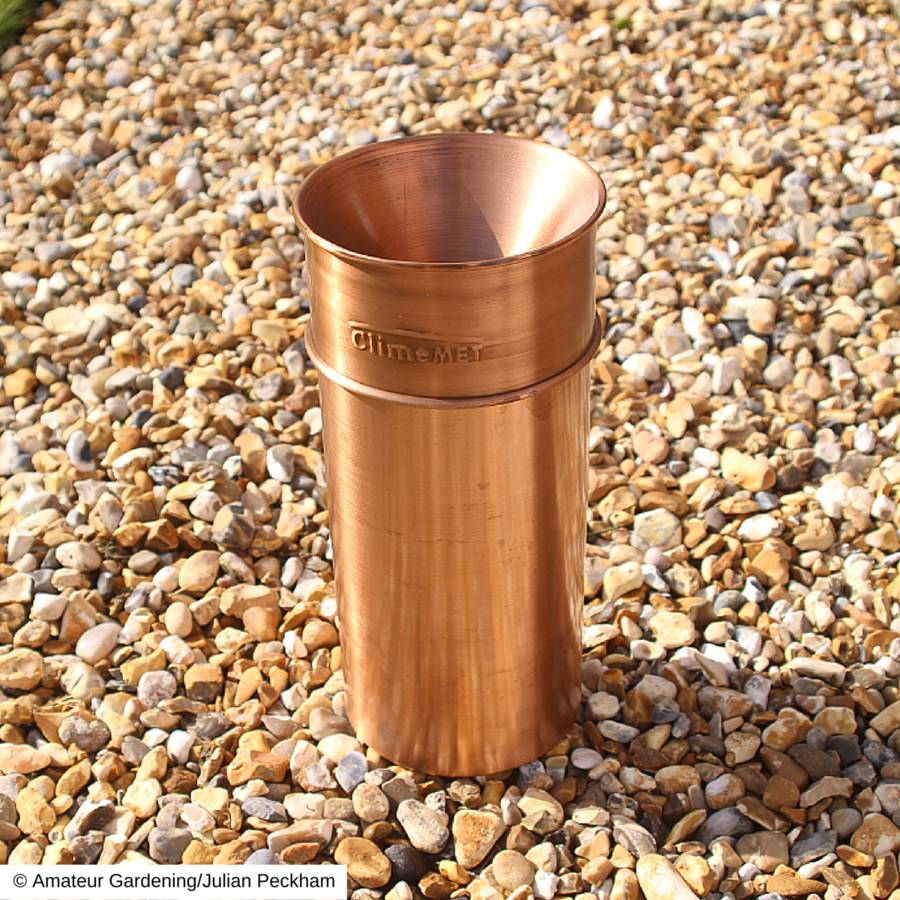 Classic Copper Rain Gauge By Clime Met | notonthehighstreet.com