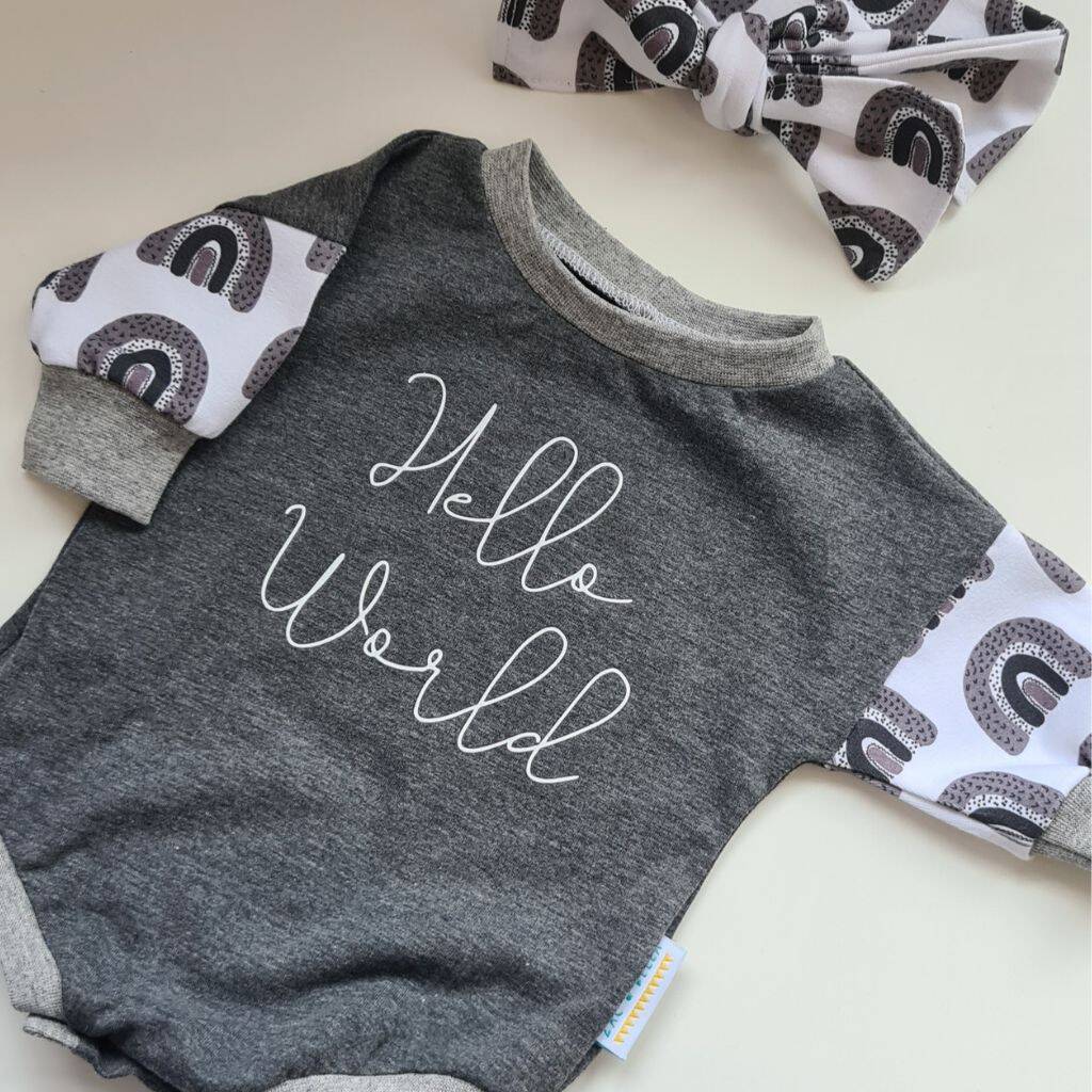 Baby Sweater Romper And Accessory By Zac & Bella