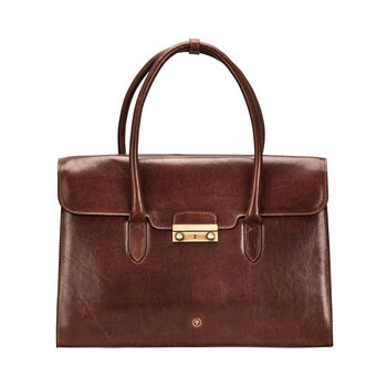 Ladies Large Leather Laptop Work Bag. 'The Fabia', 3 of 12