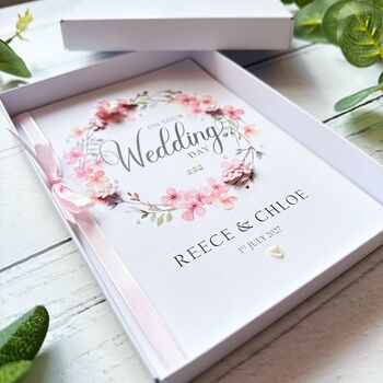 Personalised Wedding Card: Cherry Blossom Design, 2 of 11