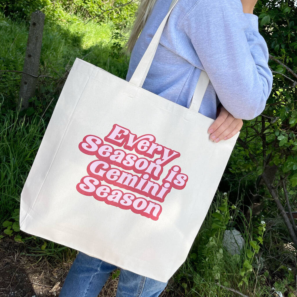 Personalised Every Season Zodiac Star Sign Tote Bag, 1 of 3