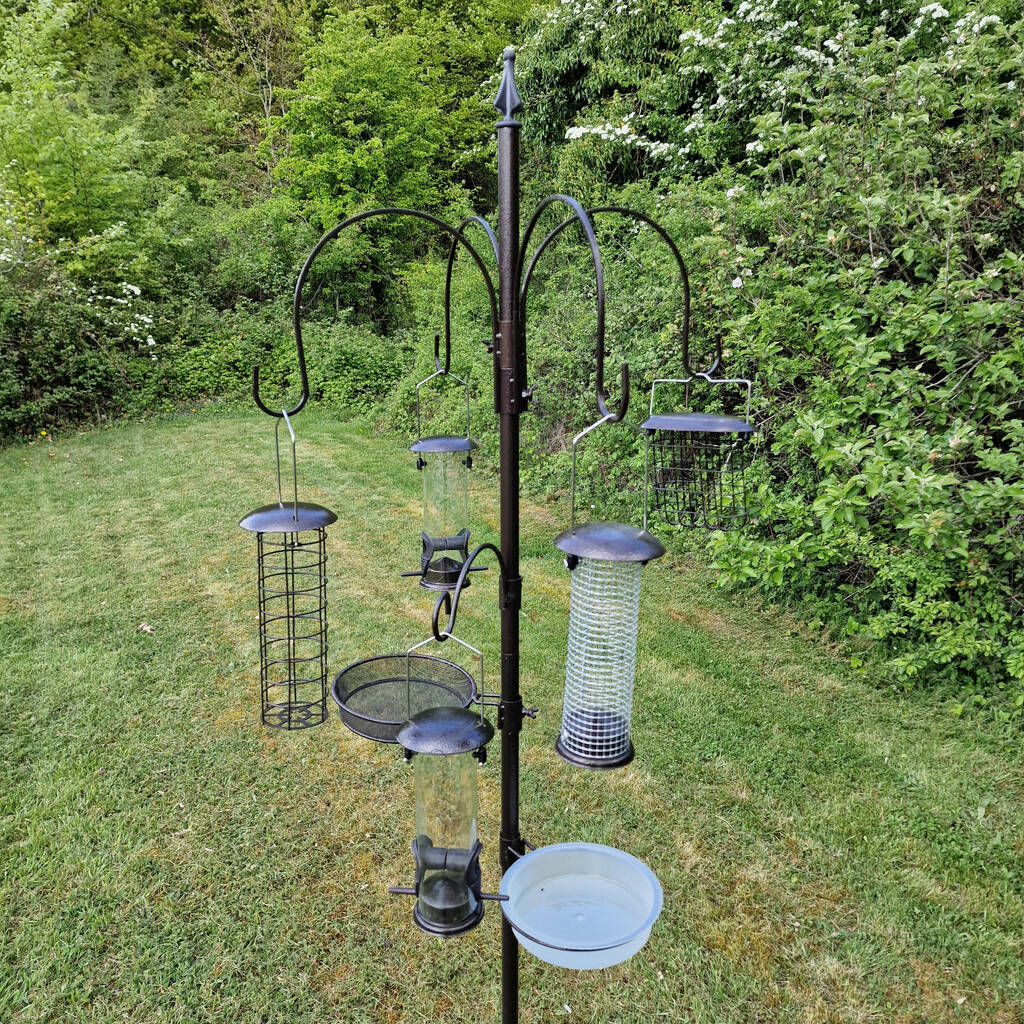 Wild Bird Feeding Station With Five Bird Feeders, 1 of 9