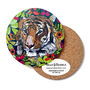 Tiger Coasters Box Set Of Four Round Heat Resistant, thumbnail 5 of 5